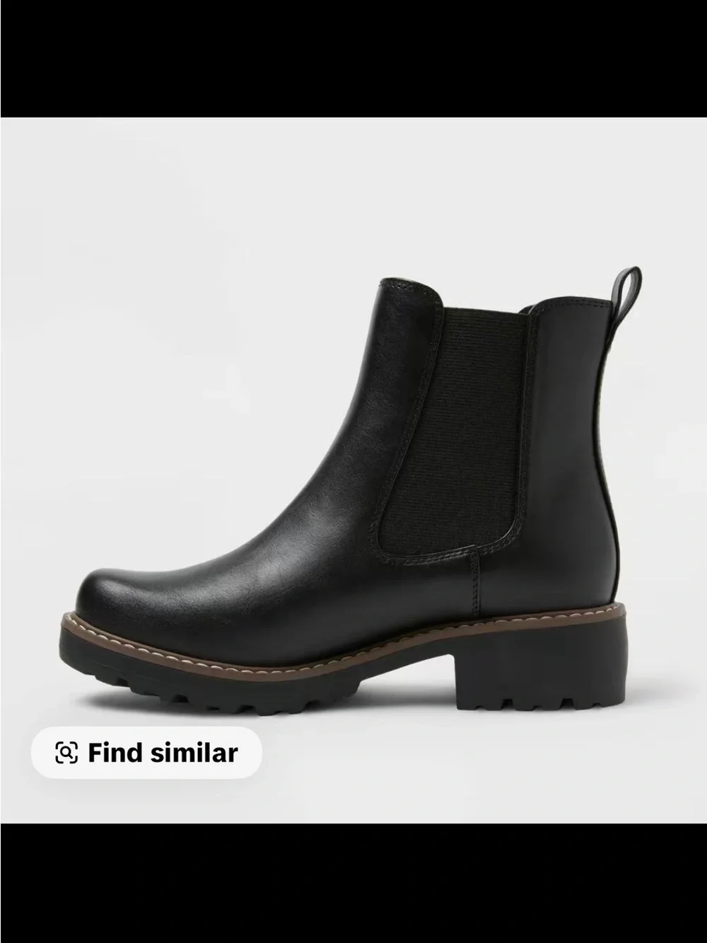 Universal Thread Women’s Black Chelsea Lug Ankle Boots